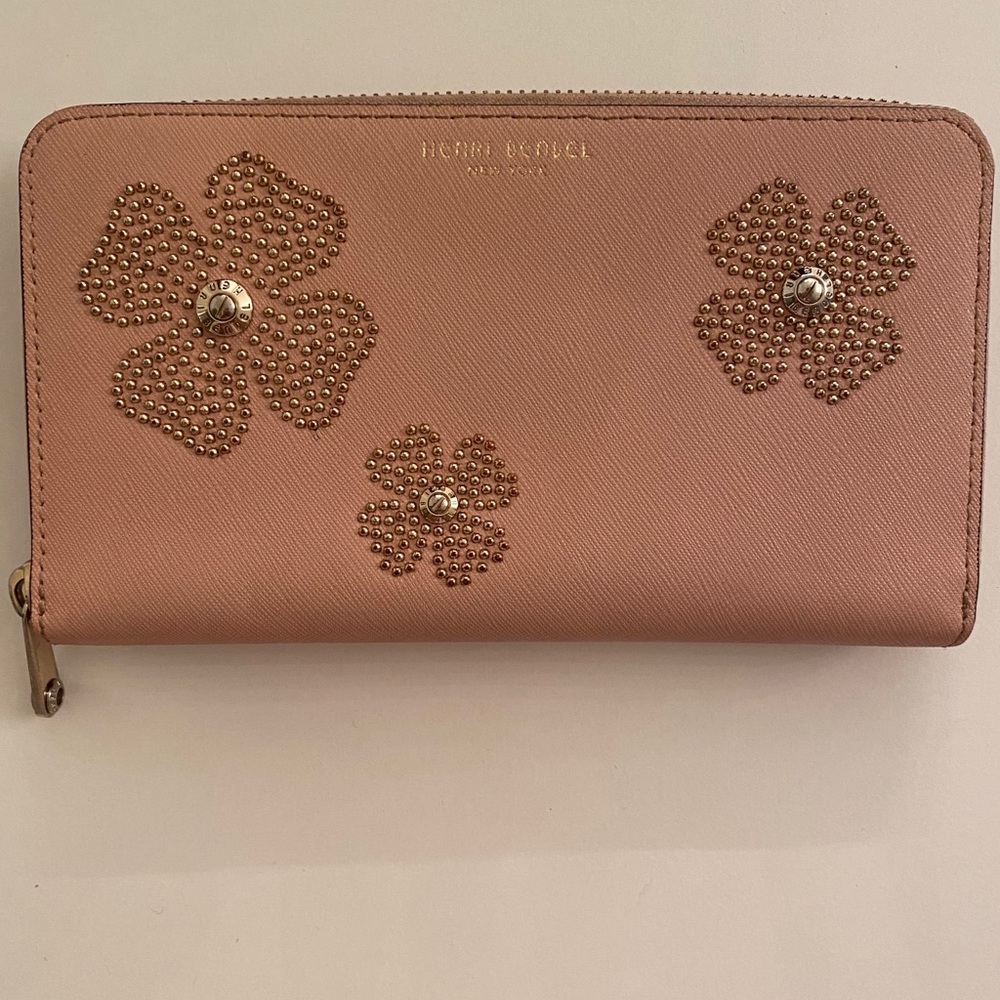 Henri Bendel West 57 zip around Blush wallet.